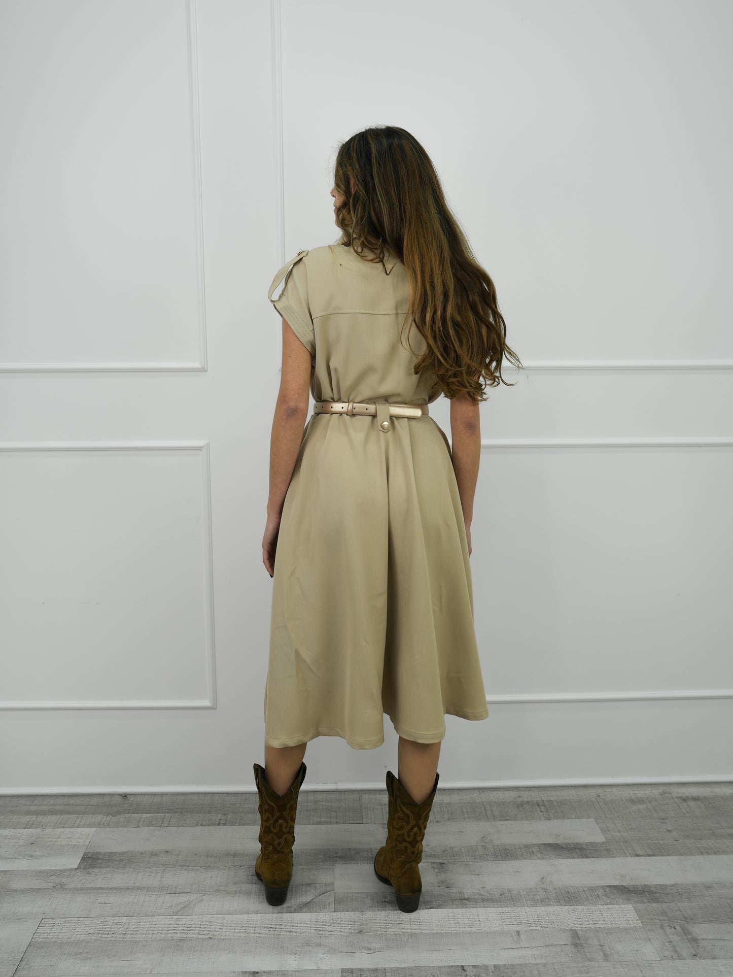 VESTIDO MIDI MILITAR